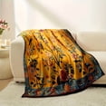 thumbnail image 4 of 1 Piece Vintage Floral and Bird Pattern Plush Blanket - Soft Flannel for All Seasons, Machine Washable Comfortable Home Decor Gift, Exquisite Design, 4 of 7