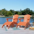 thumbnail image 2 of Portside 4-Piece Adirondack Chair with Matching Ottoman Footrest Set Orange, 2 of 6
