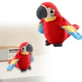 thumbnail image 2 of LGHDIWN 8'' Cute Talking Parrot Repeats What You Say Electronic Interactive Plush Toy Stuffed Animal Record Parrot Waving Wings Funny Bird Toys for Children Girls Boys Best Xmas Gift, 2 of 9