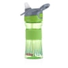 Nuby Thirsty Kids 12oz Flip it Reflex with Soft Grip Cup, Green Lines