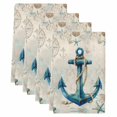 thumbnail image 2 of Teal Anchors Coastal Kitchen Towels Set of 4, Vintage Summer Beach Nautical Absorbent Dish Towels for Kitchen, Microfiber Hand Towel, Quick Drying Tea Towel for Cleaning Decorative Dishcloths, 2 of 7