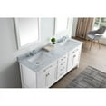 thumbnail image 2 of Ari Kitchen & Bath Danny 72" Solid Wood Bathroom Vanity in White, 2 of 6