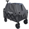 thumbnail image 4 of Collapsible Wagon Cart with Expandable Space, Foldable Wagon with All-Terrain Wheels, Heavy Duty Utility Cart for Grocery Camping Shopping, Gray, 4 of 9