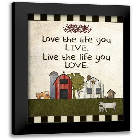 Hogan, Melody 12x14 Black Modern Framed Museum Art Print Titled - Primitive Countryside 1