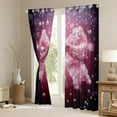 thumbnail image 3 of Manfei Princess Bow Knot Curtains Pack of 2 (42x84 Each), Dreamy Pearl Jewelry Curtains Blackout, Purple Pink Living Room Curtains, Luxury Home Decor, 3 of 6
