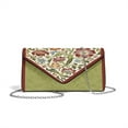 thumbnail image 7 of TSOVTHRID Bohemia Floral Green Print Clutch Purses for Women Formal Evening Bag Leather Wedding Party Clutch Handbags for Prom Cocktail with Detachable Chain, 7 of 7