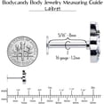 thumbnail image 5 of Body Candy 16G 316L Surgical Steel Striped Egg Bunny Labret Monroe Lip Ring Tragus 8mm, 5 of 7