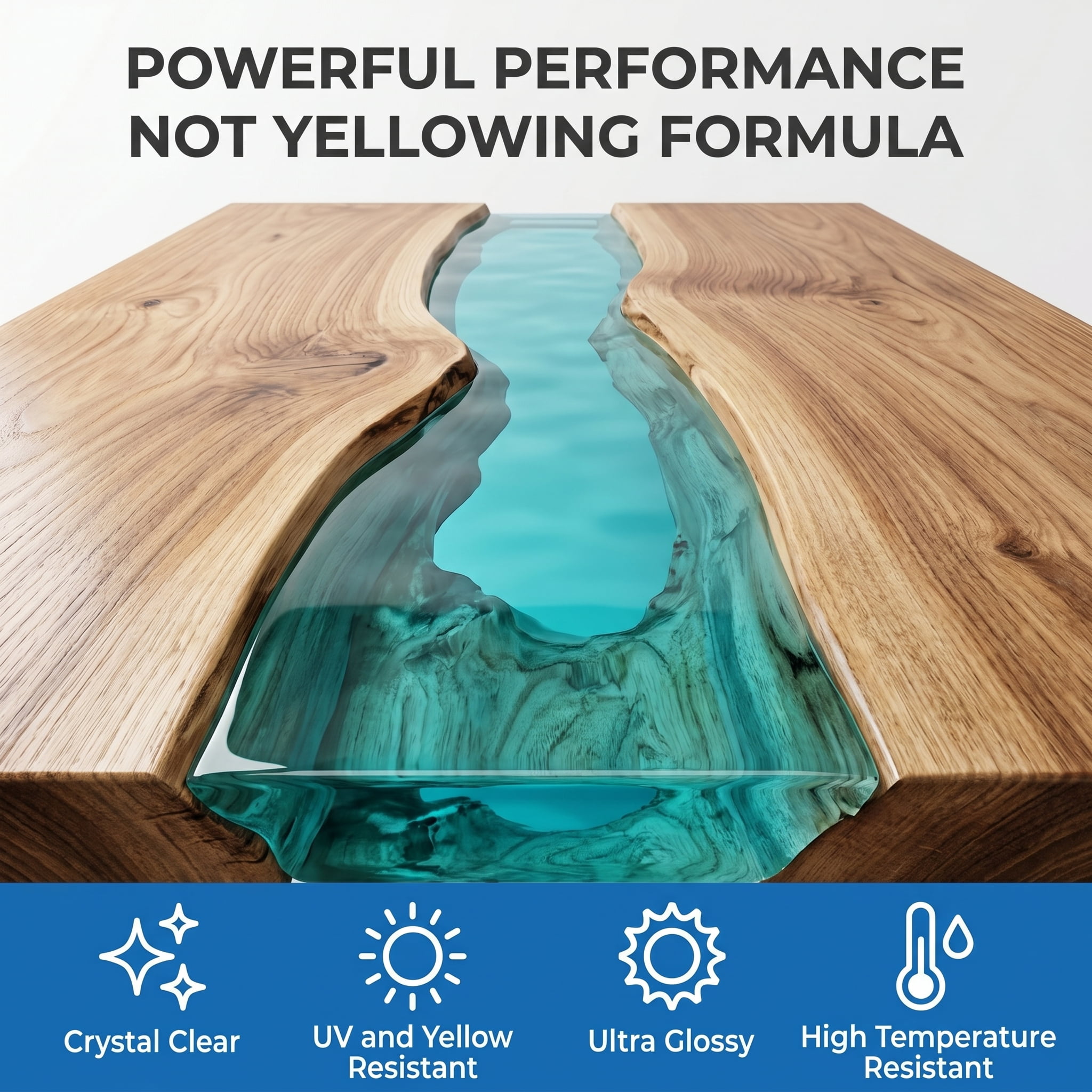 18oz Crystal Clear Epoxy Resin Kit | Self-Leveling High-Gloss No Yellowing No Bubbles | 1:1 Ratio Casting Resin for Table Tops, Crafts & DIY Projects