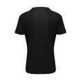 thumbnail image 4 of Men's casual solid color V-neck gentleman's business short-sleeved fitness T-shirt Black 1X, 4 of 5
