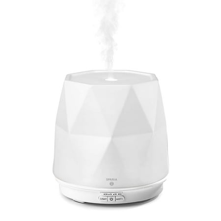 Sparia Ceramic Ultrasonic Essential Oil Diffuser for Aromatherapy  Matte White  300ml  18 Hour Runtime