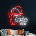 thumbnail image 4 of Handmadetneonsign Tote Bag Neon Sign, Tote Bag Neon Led Wall Art Decor, Tote Bag Store Wall Decor, 4 of 4