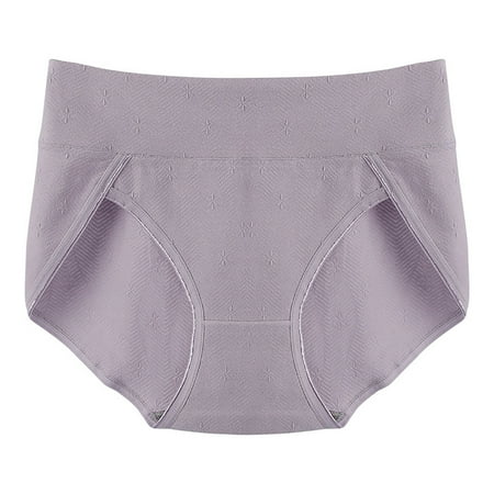 Icvfdpl Women S Panties Cotton Belly Lift Belly Lift High Waist Plus Size Comfortable Skin-Friendly Womens Underwear Briefs Purple 4Xl