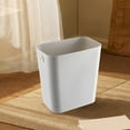 thumbnail image 6 of Modern Waste Bin Open-Top Design Easy-Clean Plastic Trash Can Versatile for Kitchen Bathroom Office Compact Space-Saving 10X10X6 Inches White Green Gray, 6 of 7
