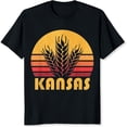thumbnail image 2 of 100% Cotton Sunset Wheat Kansas Design T-shirt, 2 of 5