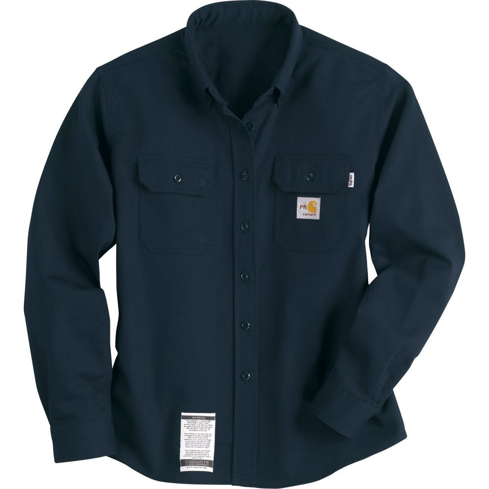 Carhartt - Carhartt Men's Flame Resistant Twill Long Sleeve Work Shirt - Walmart.com - Walmart.com