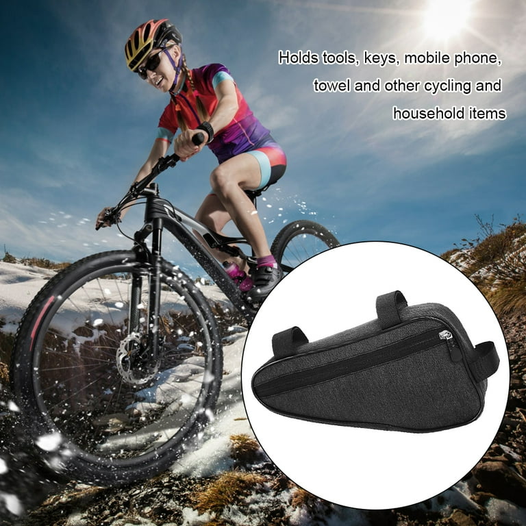 Bicycles Front Tube Bag Road Bikes Anti scratched Hanging Triangular Bags Pouch Keys Wallet Saddle Holder Pocket Outdoor Black Walmart