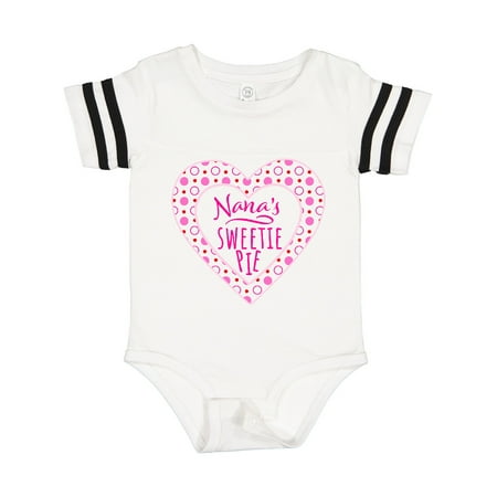 

Inktastic Nana s Sweetie Pie with Pink Hearts Gift Baby Boy or Baby Girl Bodysuit