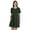 Dark Green, variant on Swing Dress With Pockets Summer Cotton Tunic Tshirt Dress For Women
