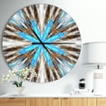 thumbnail image 2 of Designart 'Flowers with Radiating Rays ' Modern wall clock, 2 of 3