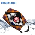 thumbnail image 6 of Goofa Fall Buffalo Plaid Printed Toiletry Bag with Handle,Large Capacity Travel Makeup Cosmetic Bag for Women, Carry on Airport Airline Compliant Bag, 6 of 9