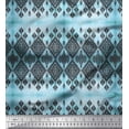 thumbnail image 1 of Soimoi Japan Crepe Satin Fabric Aztec Southwestern Print Sewing Fabric Yard 42 Inch Wide, 1 of 3