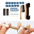 thumbnail image 1 of Herramientas de limpieza de cepillo de mesa de billar 10 puntas de taco azul (5 uds 12mm 5 uds 13mm) Madera Cola Cepillo para rieles de billar, 1 of 8