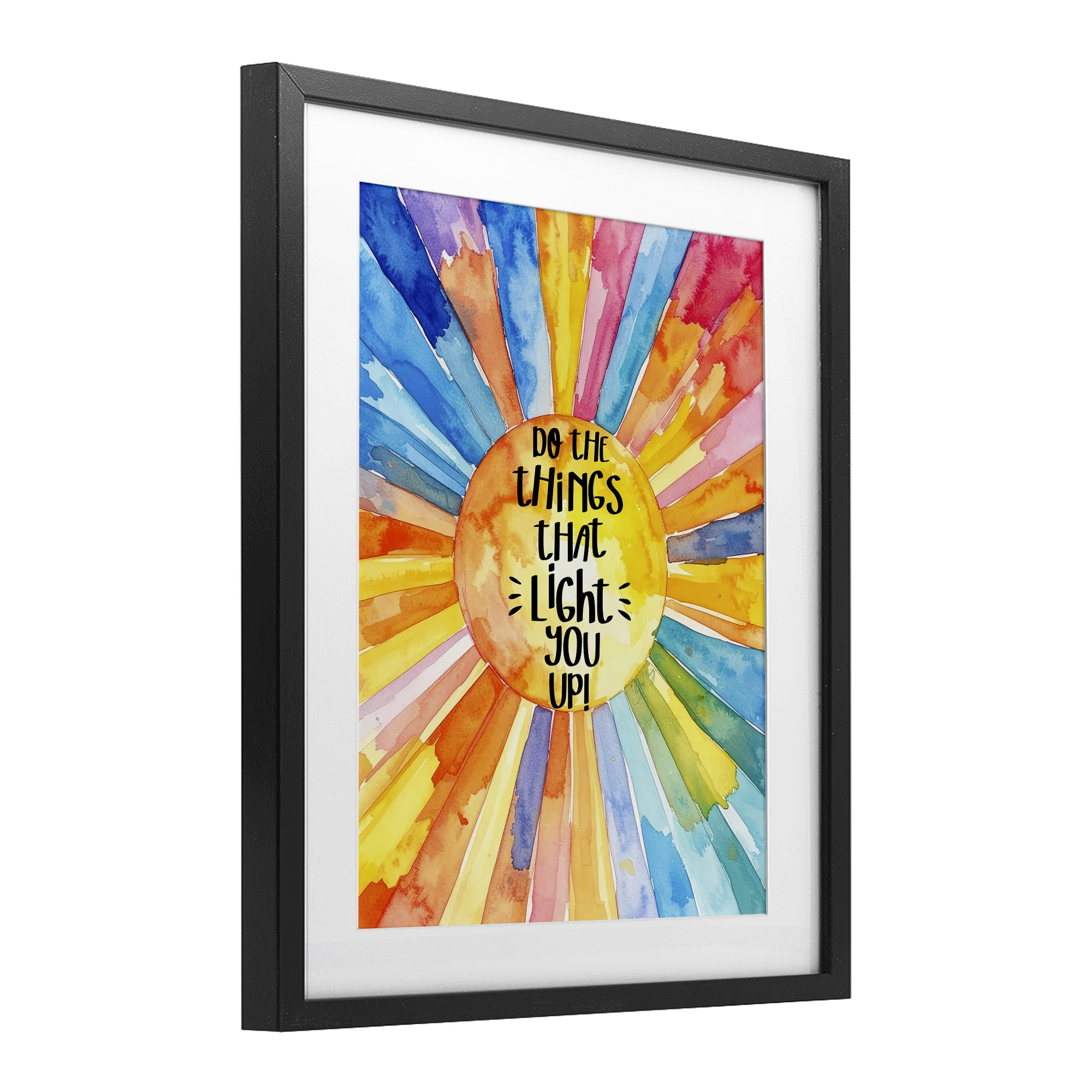 Stupell Industries Things That Light You Up Black Framed Print Under Glass, design by Shelly Craig