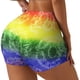 thumbnail image 1 of Fotbe Colorful Tie Dye Shorts Sin Costuras – Shorts Deportivos de Cintura Alta para Mujer, Elásticos para Gimnasio, Yoga, Running o Ciclismo-Large, 1 of 8