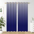 thumbnail image 2 of Nanqianyi Blue Ombre Blackout Curtains for Bedroom, Room Darkening Thermal Insulated Grommet Gradient Drapes for Living Room, 2 Panels, 42x84 inches, 2 of 10