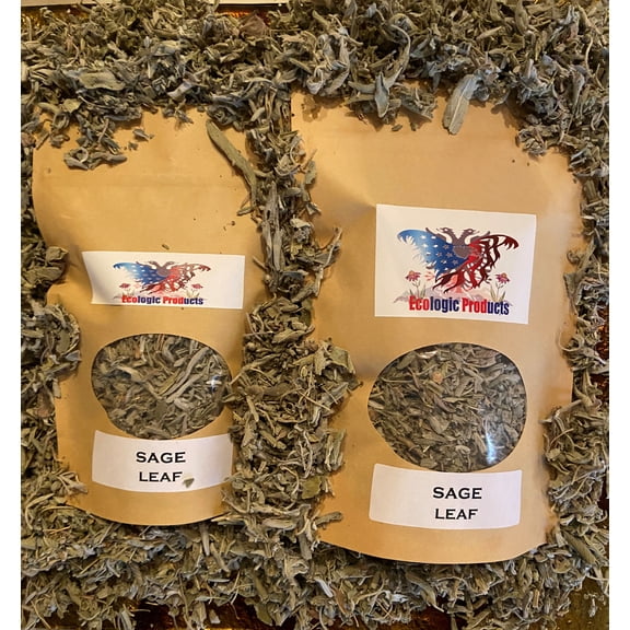 European EcoProd All Natural Sage Leaves Dried  All Natural Wild Harvested 4 oz.