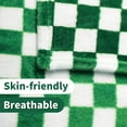 thumbnail image 3 of Checkered Flannel Fleece Throw Blanket Soft Cozy Checkerboard Grid Print Chessboard Gingham Pattern Blankets for Bed Couch Sofa, 50"x60", Green, 3 of 6