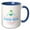 Blue/White, variant on 3drose, Punta Uva Beach Costa Rica Caribbean Paradise Text and Images, 11oz Two-tone Red Mug