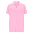 thumbnail image 6 of Women's Polo Shirts Short Sleeve V Neck Business Casual Tops Collared Cotton Golf Shirts Work Summer Tees, L, 6 of 7