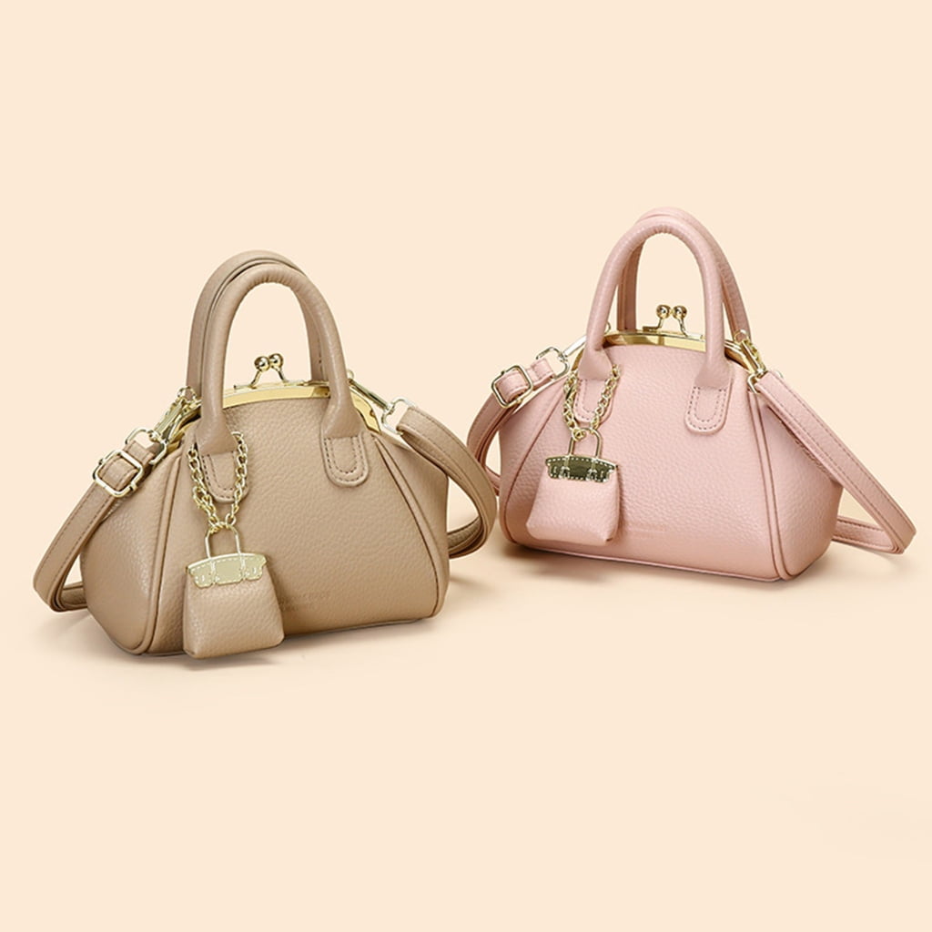 All-Matching Shoulder Bag for Woman Satchel Bag Kiss Lock Crossbody Bag Trendy Handbag Retro Messenger Bag