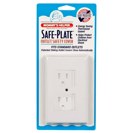 Mommys Helper - Safe Plate Outlet Cover, White