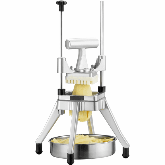 SoftHome Lab Commercial Vegetable Fruit Chopper, Stainless Steel French Fry Cutter with 4 Blades, 1/4",3/8",1/2" & 6-Wedge Slicer, Heavy Duty Dicer for Potato, Tomato, Onion, Mushroom