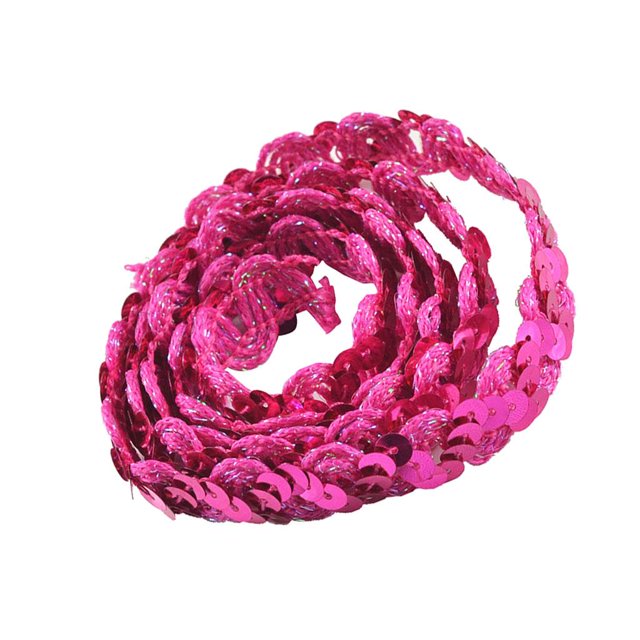 Suministros de costura de adorno de cinta de encaje decorado para accesorios de artesanía 91,4 cm de largo Rosa roja Hugo Paillette lentejuelas encaje encaje