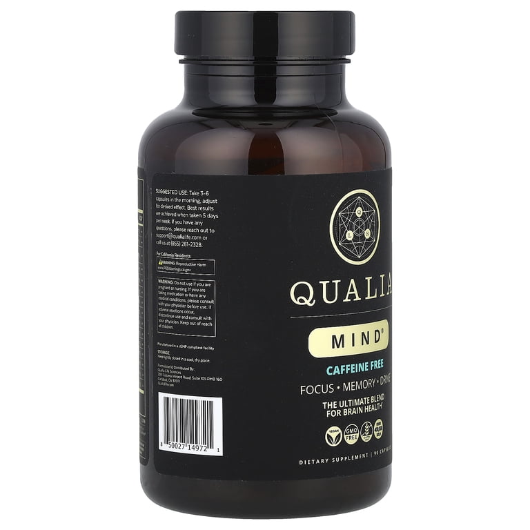 Qualia Mind®, Caffeine Free, 90 Capsules - Walmart.com