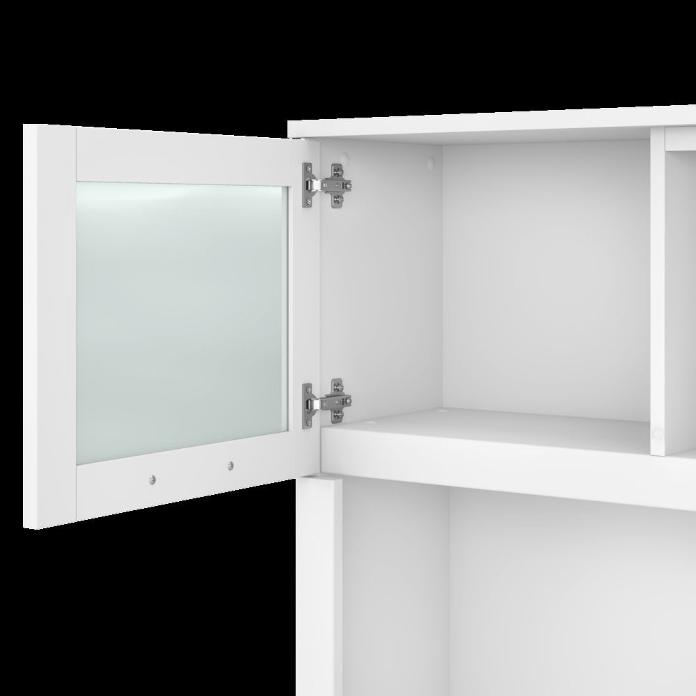 Somerset 72W Office Desk with Drawers and Hutch - Engineered Wood
