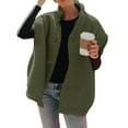 thumbnail image 2 of WTOBBY Women's Fuzzy Fleece Vest Casual Oversized Warm Button Down Vest Jacket with Pockets, Soft and Cozy Vest for Relaxed and Comfortable Outfits,Army Green L, 2 of 7
