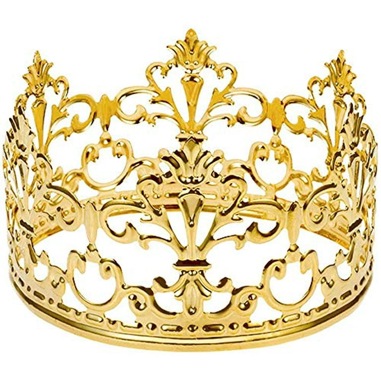 Crown Cake Topper：Cabilock 1PC Gold Crown Cake Topper Hollow Iron Patterned  Crown Cake Decorations for Baby Party Birthday Supplies (General Pattern