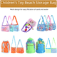 thumbnail image 5 of Bolsa de almacenamiento de juguetes para niños, bolsa de playa de viaje, bolsa de playa transparente hueca, bolso de hombro, 5 of 5