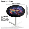 thumbnail image 6 of SEANATIVE 24 Inch Round Table Covers Stretch Fitted Cocktail Table Topper Cap Stain-Resistant Round Cocktail Tablecloths with Elastic Edged for Celebration Party, Colorful Sea Turtle Black, 6 of 7