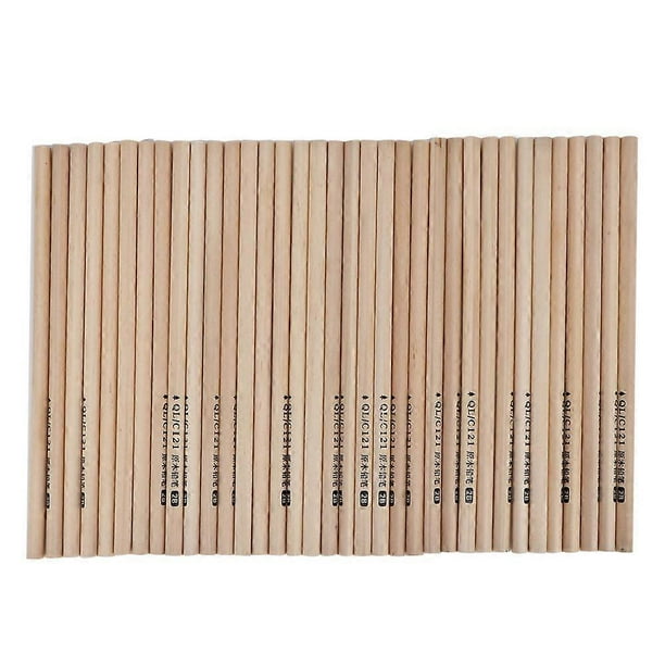 50PCS Environmental Protection Wooden HB 2B Pencil Graphite Writing Pencil(2B Triangular Rod)