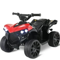 Arlopu 6V Kids Ride on ATV Electric 4-Wheeler Ride on Car with Music, Headlights, Pedal Accelerator