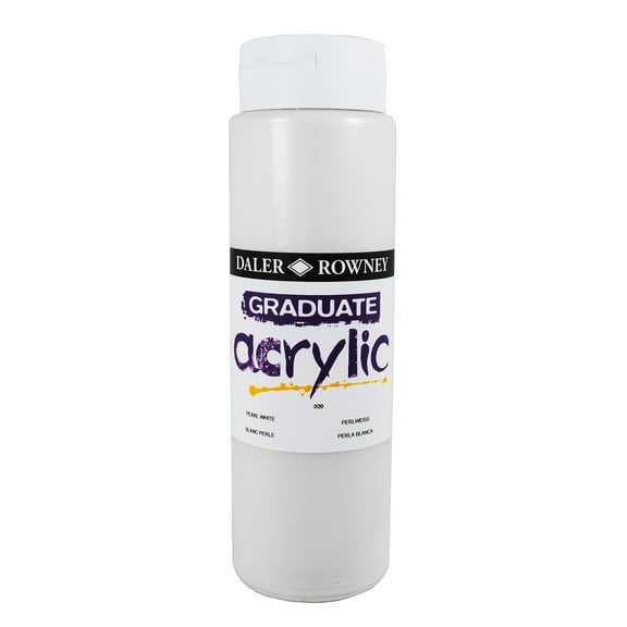 Daler-Rowney Graduate Acrylic, 500ml Bottle, Pearl White