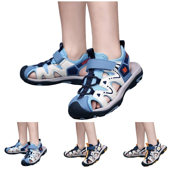 Ketyyh-chn99 Kids Sandals Boys Girls Lightweight Kids Shoes Boys Girls Sport Water Sandals Closed-Toe Outdoor(Toddler/Little Kid/Big Kid) for 11,Dark Blue