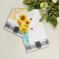 thumbnail image 5 of Yellow Flowers Bee Hello Sunshine Spring Summer Kitchen Dish Towels Set of 2,Yellow Lemon Eucalyptus and Blue Bike Summer Kitchen Tea Towel Home Decorations,18x26 Inch Drying Dishcloth., 5 of 6