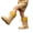 1-Khaki170, variant on Oiyii Girls Cute Rain Boots Color Blocking Drawstring Lightweight Mid Calf Outdoor Boots