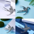 thumbnail image 4 of Langgg Bird Shaped Brooch Shining Rhinestone Swallow Badge Pin Collar Scarf Clothes Decor Chest Pin BC18Y0222-2, 4 of 8
